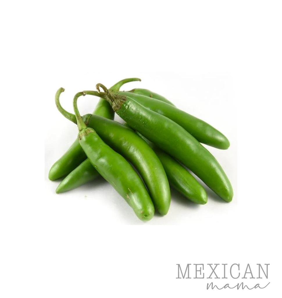 Fresh Mexican Serrano Peppers 250g