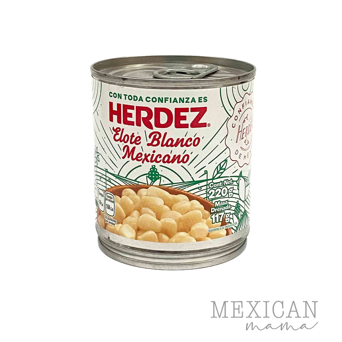 Herdez White Mexican Corn 220g – Mexican Mama